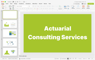 Actuarial Consulting Services Presentations