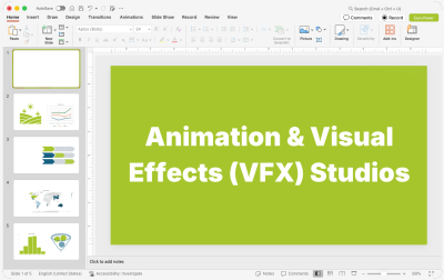 Animation & Visual Effects (VFX) Studios Presentations