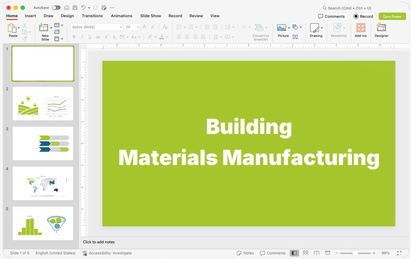 Building Materials Manufacturing Presentations