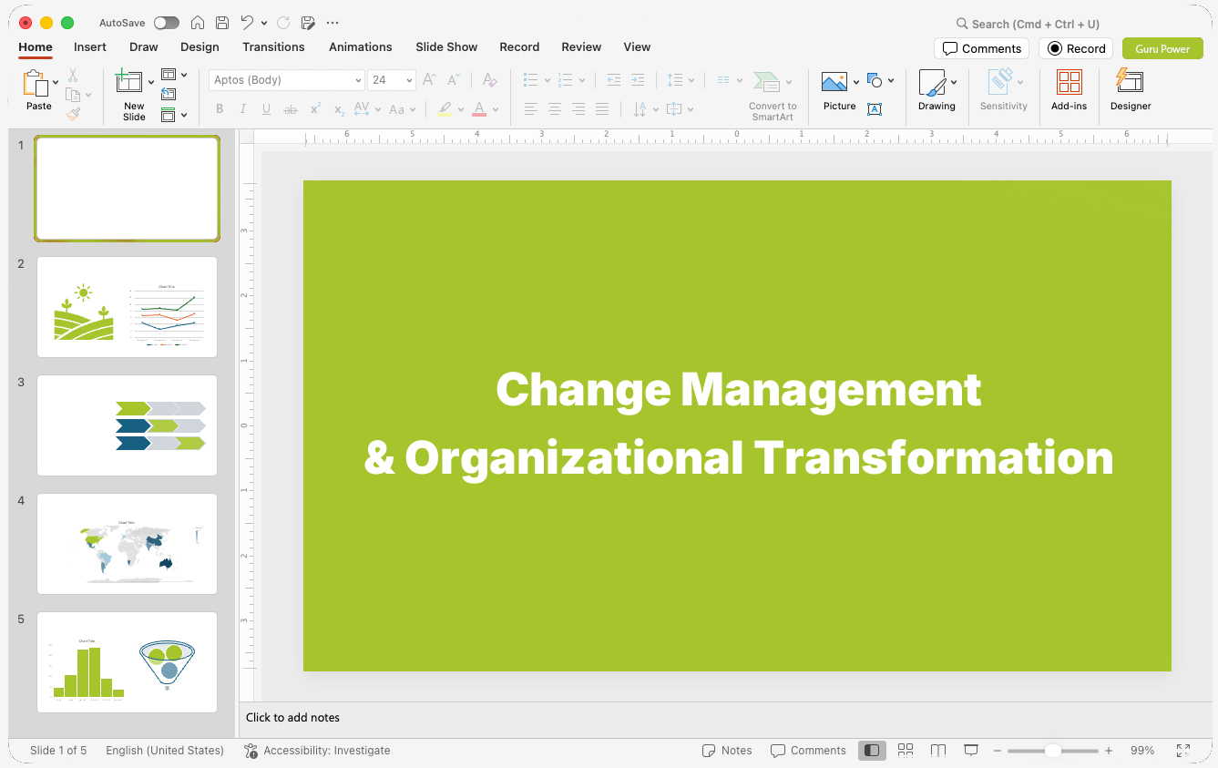 Change Management & Organizational Transformation Presentations