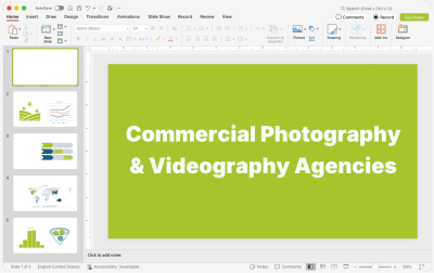 Commercial Photography & Videography Agencies Presentations