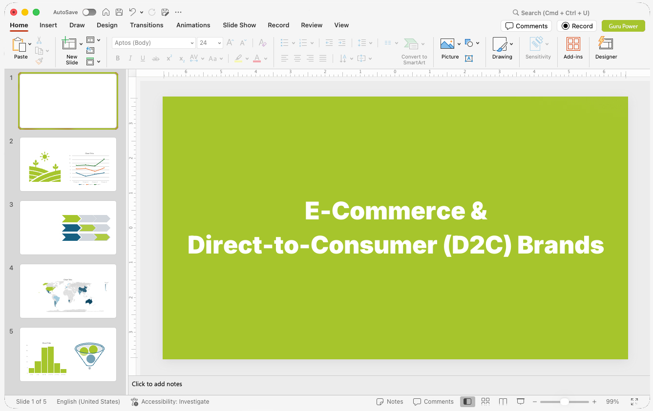 E-Commerce & Direct-to-Consumer (D2C) Brands Presentations