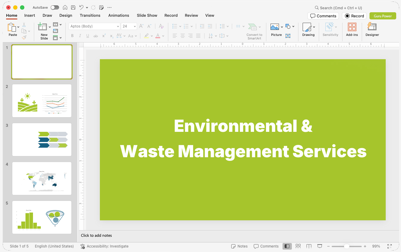 Environmental & Waste Management Services Presentations