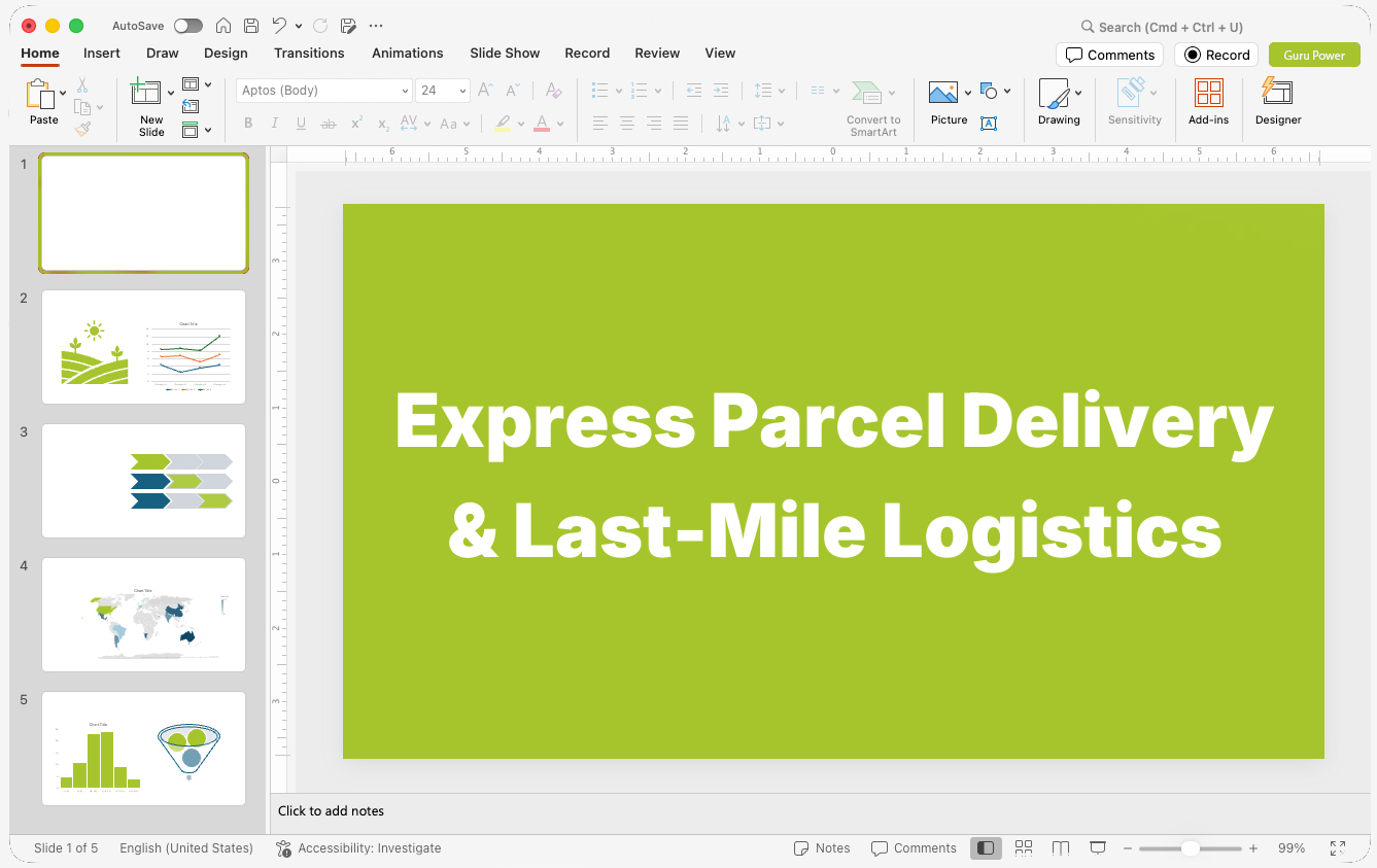 Express Parcel Delivery & Last-Mile Logistics Presentations