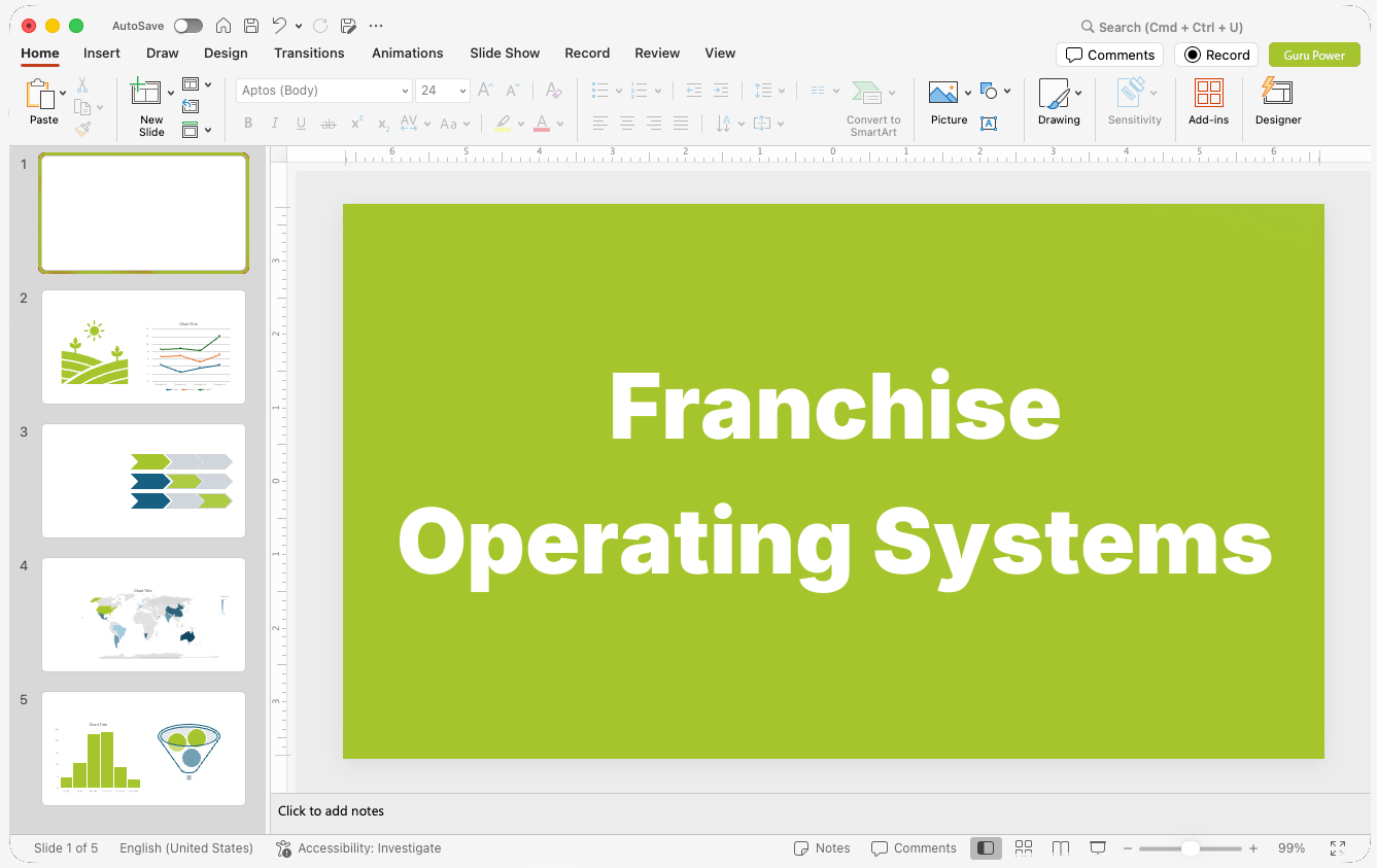 Franchise Operating Systems Presentations