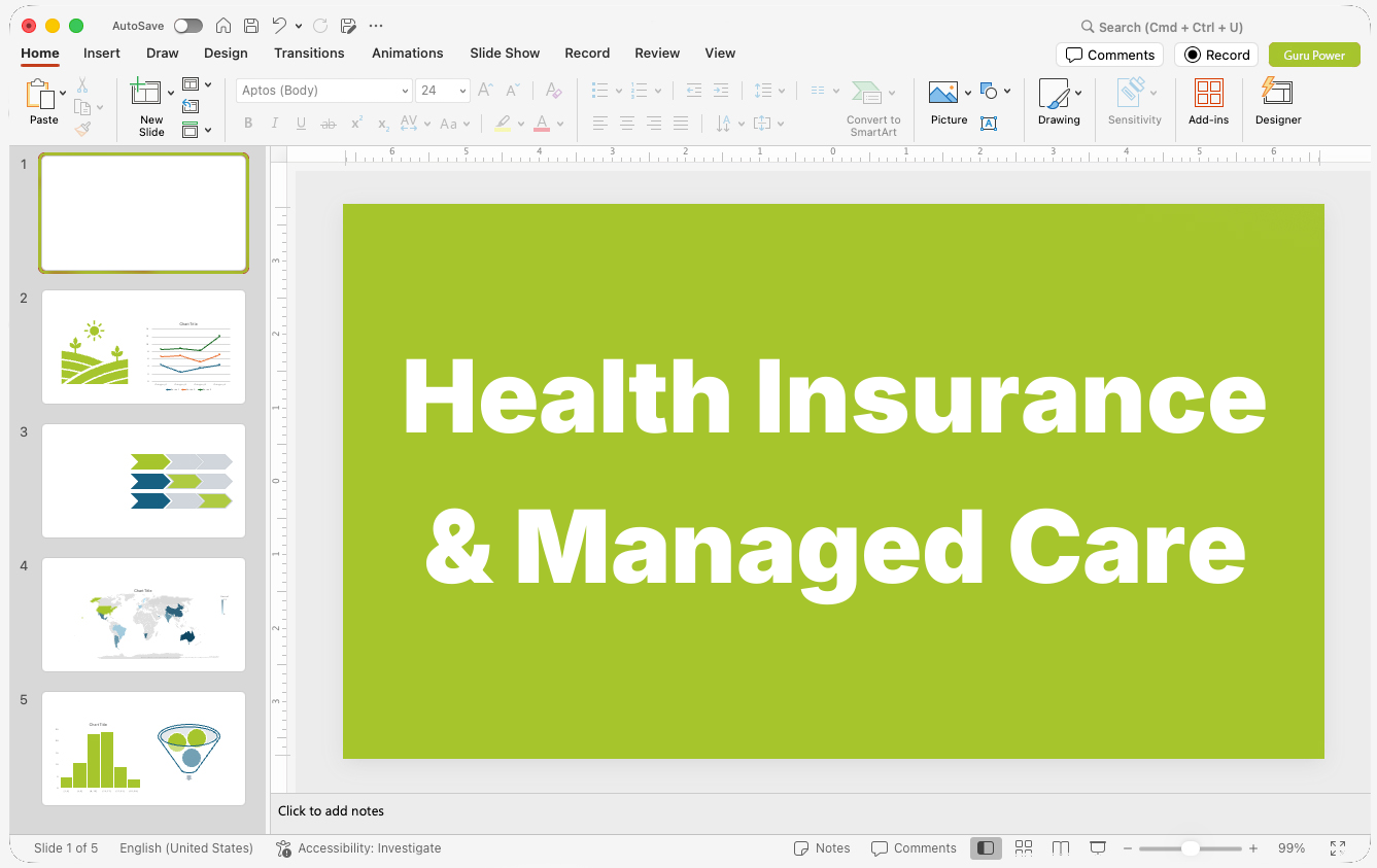 Health Insurance & Managed Care Presentations