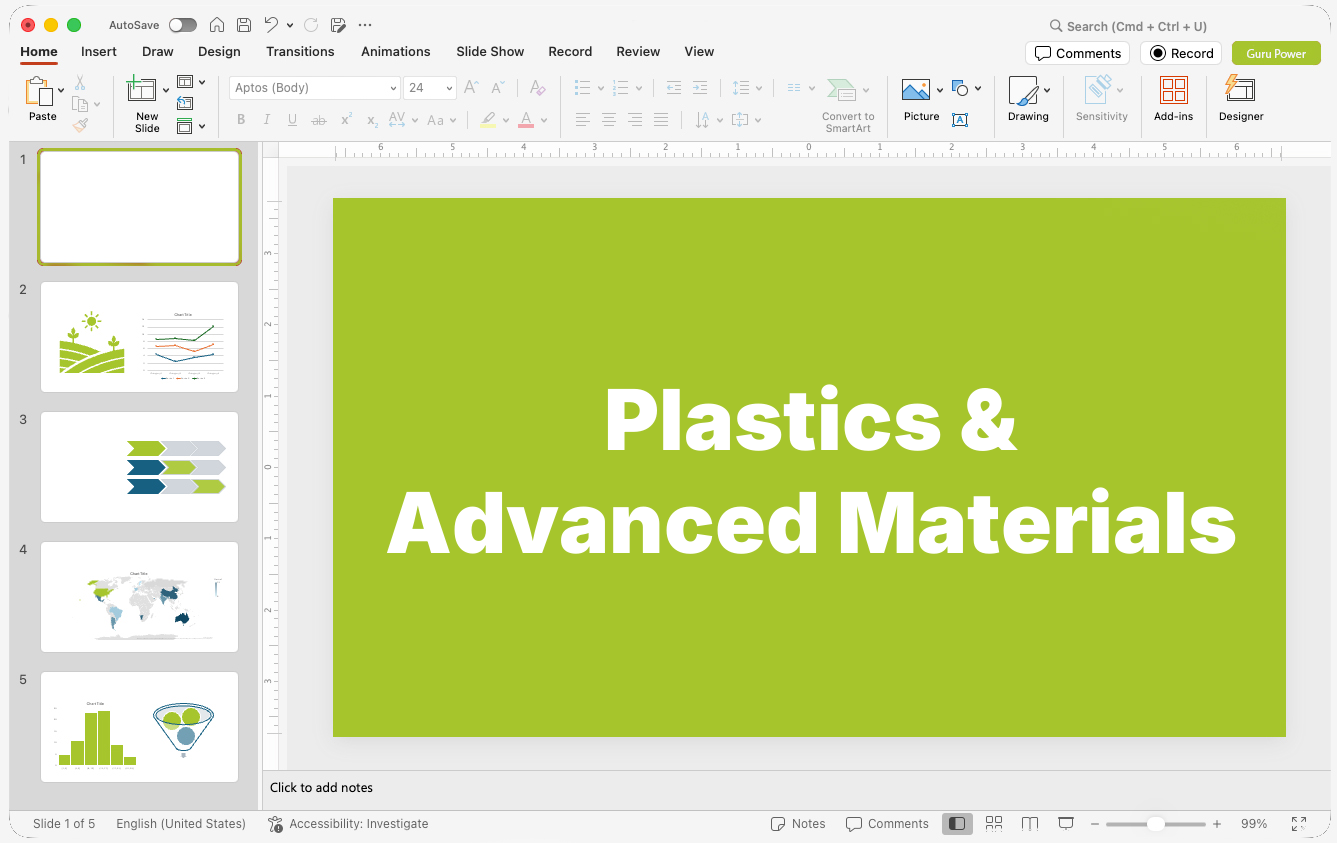 Plastics & Advanced Materials Presentations