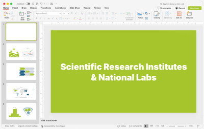 Scientific Research Institutes & National Labs Presentations