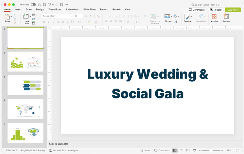 Luxury Wedding & Social Gala Proposal