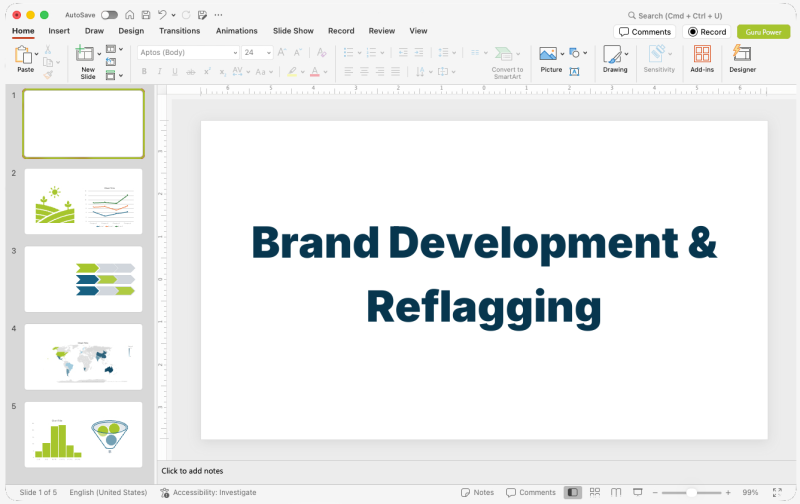 Brand Development & Reflagging Pitch