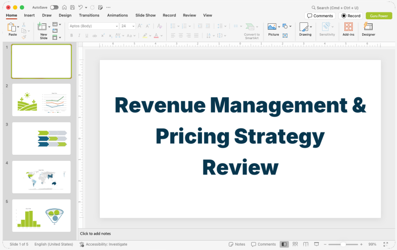 Revenue Management & Pricing Strategy Review