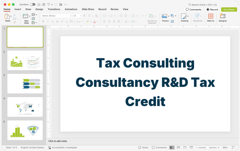 Tax Consulting Consultancy R&D Tax Credit Pitch-Deck
