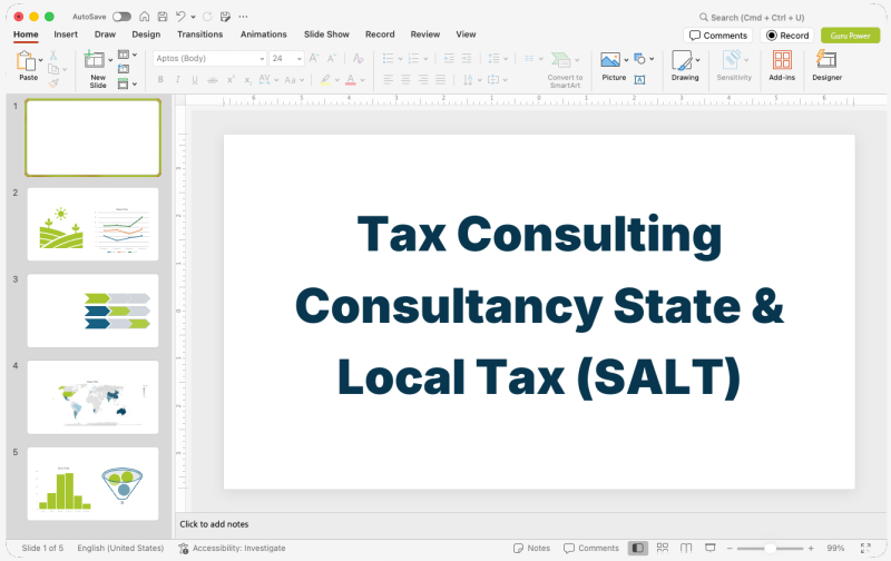 Tax Consulting Consultancy State & Local Tax (SALT) Presentation