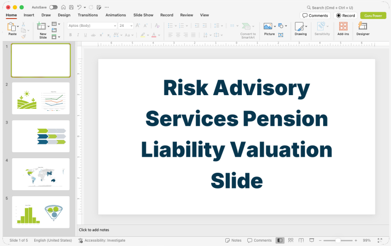 Risk Advisory Services Pension Liability Valuation Slide-Deck
