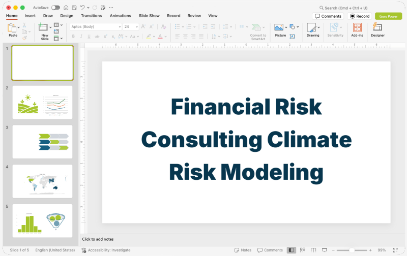 Financial Risk Consulting Climate Risk Modeling Presentation