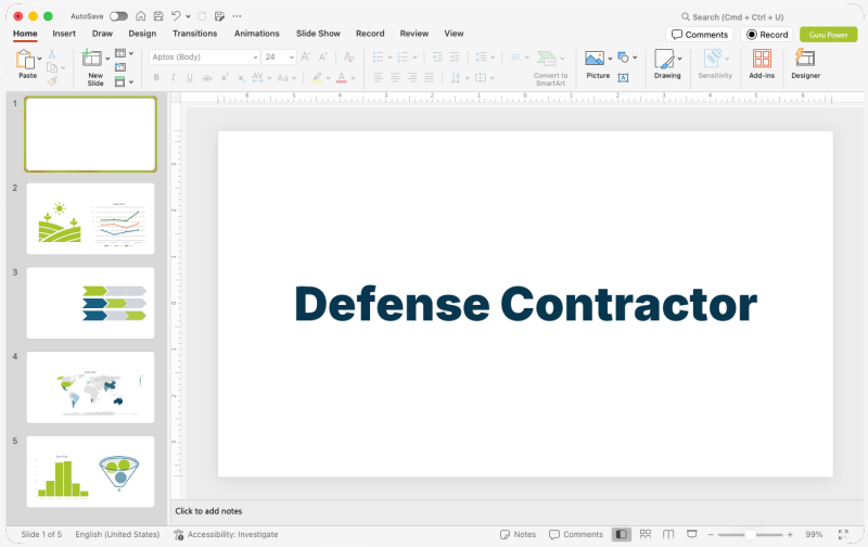 Defense Contractor Proposal Presentation