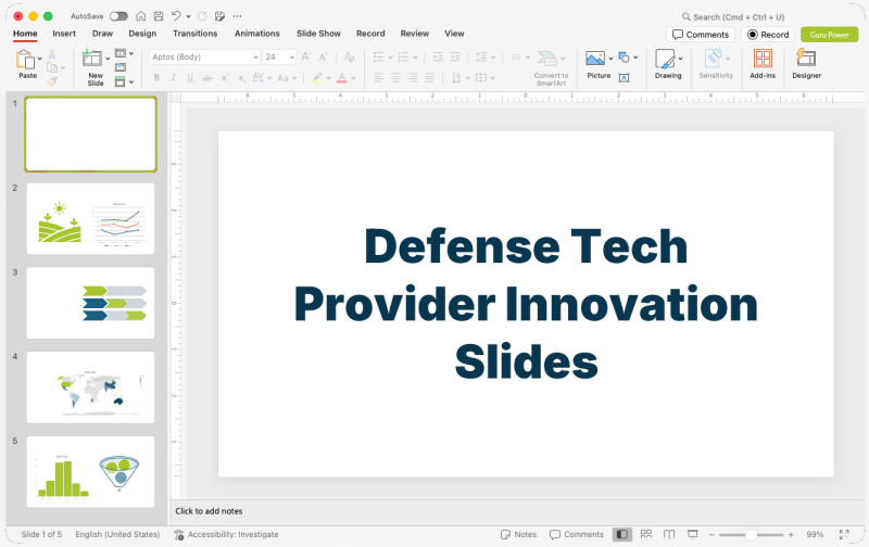 Defense Tech Provider Innovation Slides