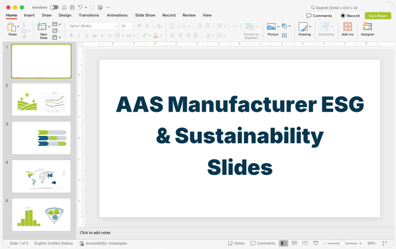 AAS Manufacturer ESG & Sustainability Slides