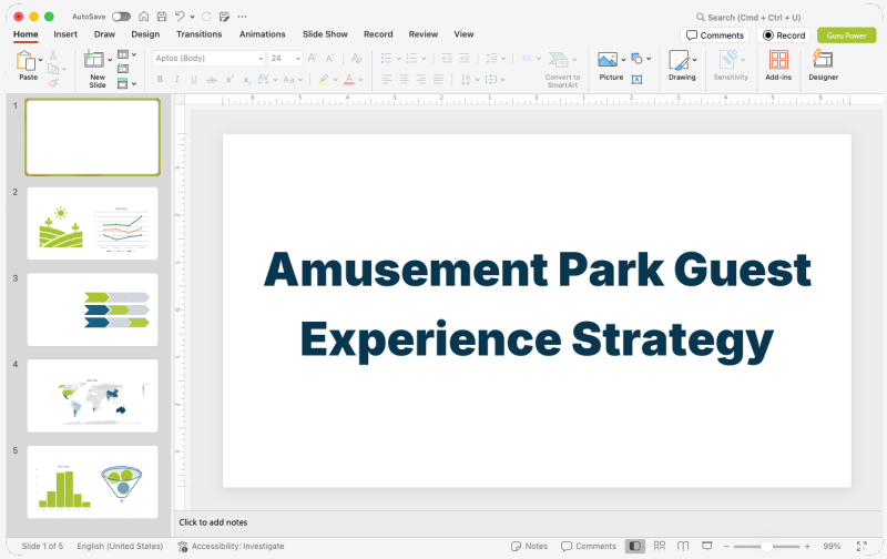 Amusement Park Guest Experience Strategy Deck