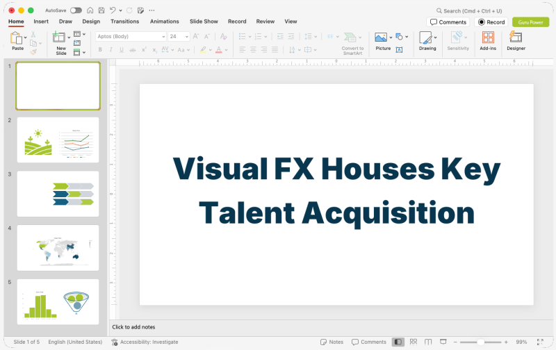 Visual FX Houses Key Talent Acquisition Deck