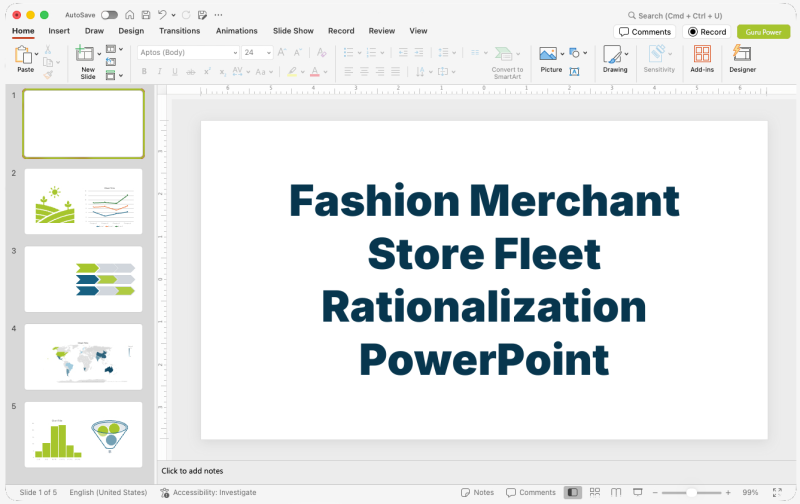 Fashion Merchant Store Fleet Rationalization PowerPoint