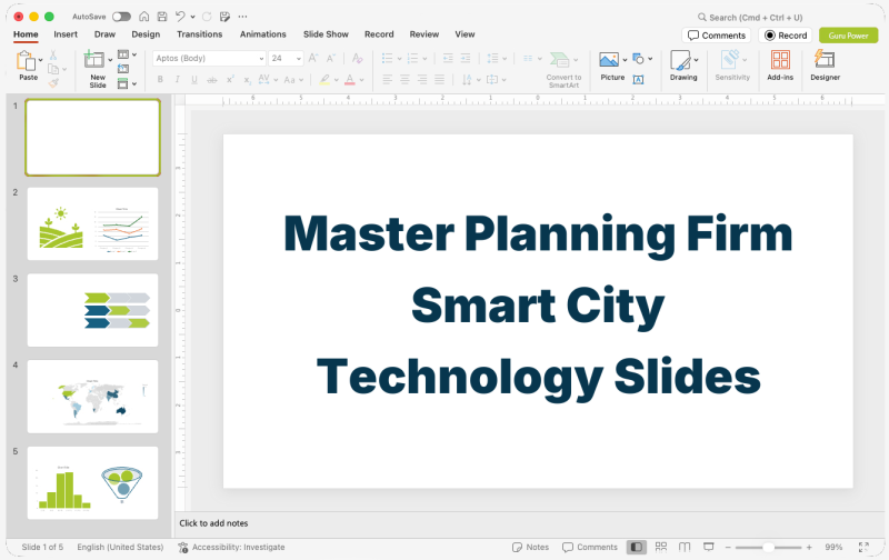 Master Planning Firm Smart City Technology Slides