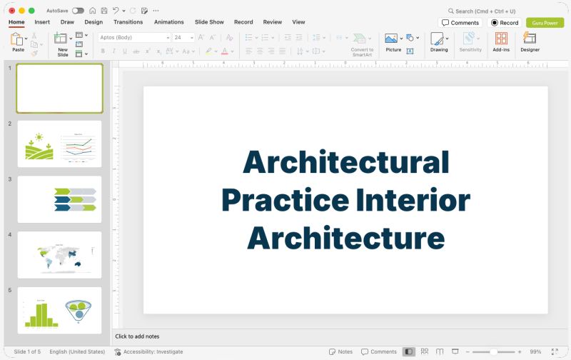 Architectural Practice Interior Architecture Pitch-Deck