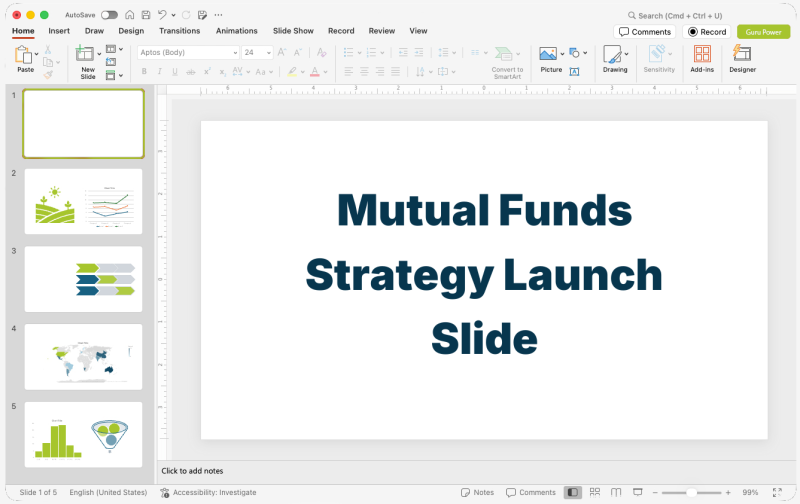 Mutual Funds Strategy Launch Slide-Deck