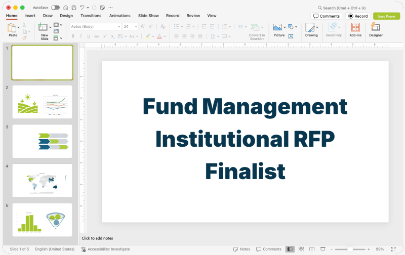 Fund Management Institutional RFP Finalist Pitch-Deck