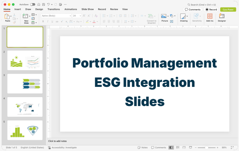 Portfolio Management ESG Integration Slides