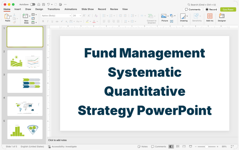 Fund Management Systematic Quantitative Strategy PowerPoint