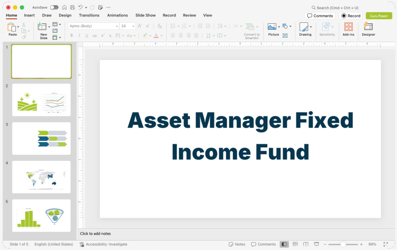 Asset Manager Fixed Income Fund Presentation