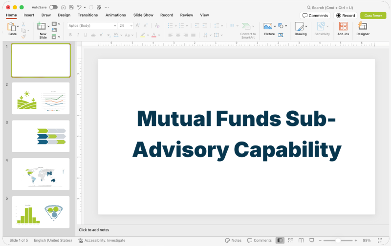 Mutual Funds Sub-Advisory Capability Presentation