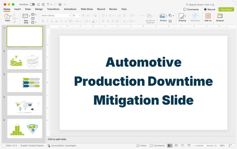 Automotive Production Downtime Mitigation Slide-Deck