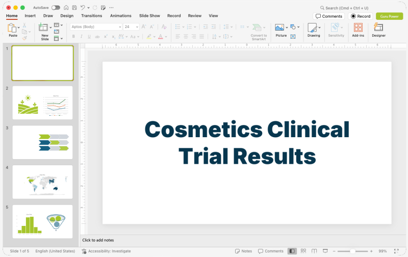 Cosmetics Clinical Trial Results Presentation