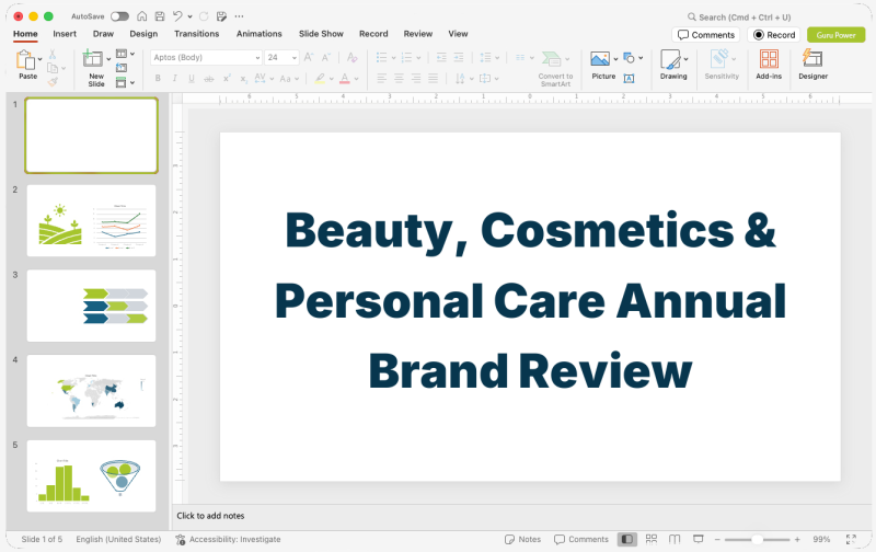 Beauty, Cosmetics & Personal Care Annual Brand Review Deck
