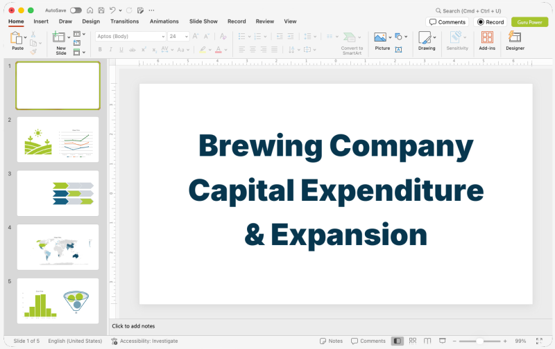 Brewing Company Capital Expenditure & Expansion Pitch-Deck