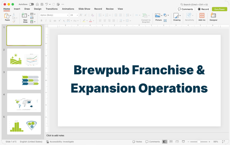 Brewpub Franchise & Expansion Operations Presentation