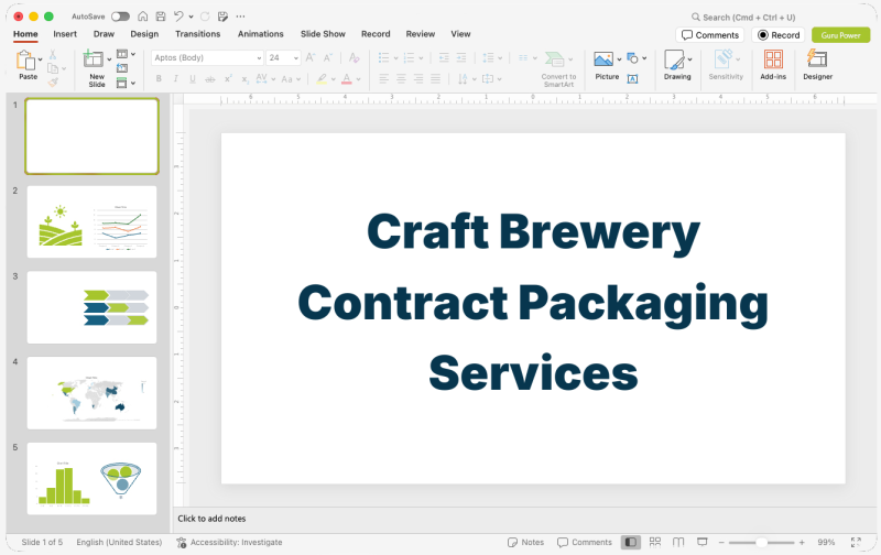 Craft Brewery Contract Packaging Services Pitch-Deck
