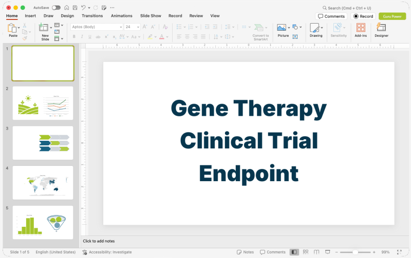 Gene Therapy Clinical Trial Endpoint Presentation