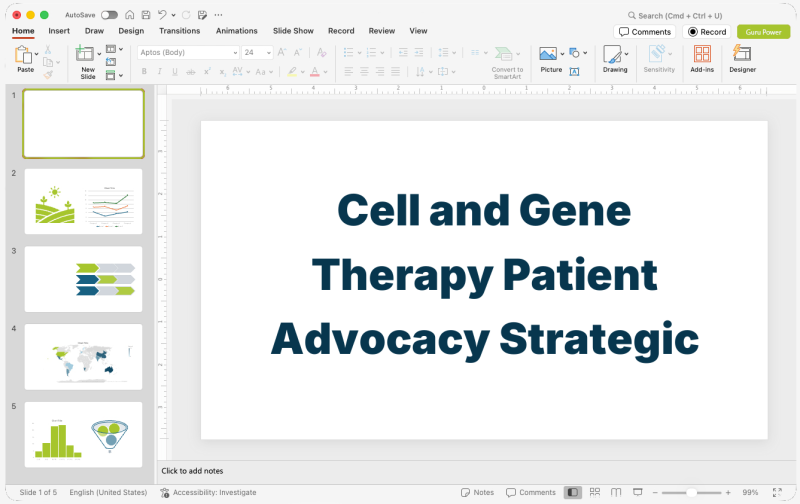 Cell and Gene Therapy Patient Advocacy Strategic Deck