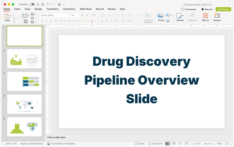 Drug Discovery Pipeline Overview Slide-Deck