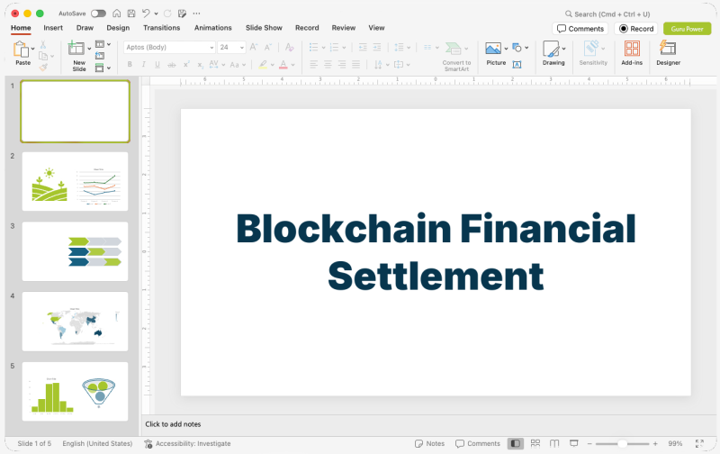 Blockchain Financial Settlement Presentation