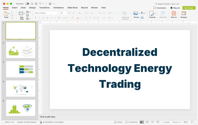 Decentralized Technology Energy Trading Deck