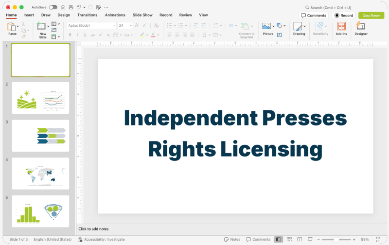 Independent Presses Rights Licensing Pitch-Deck