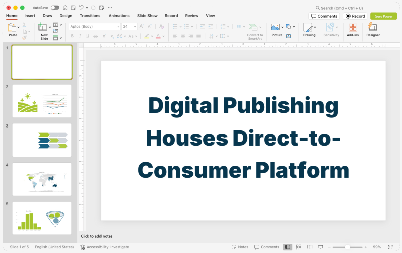 Digital Publishing Houses Direct-to-Consumer Platform Presentation