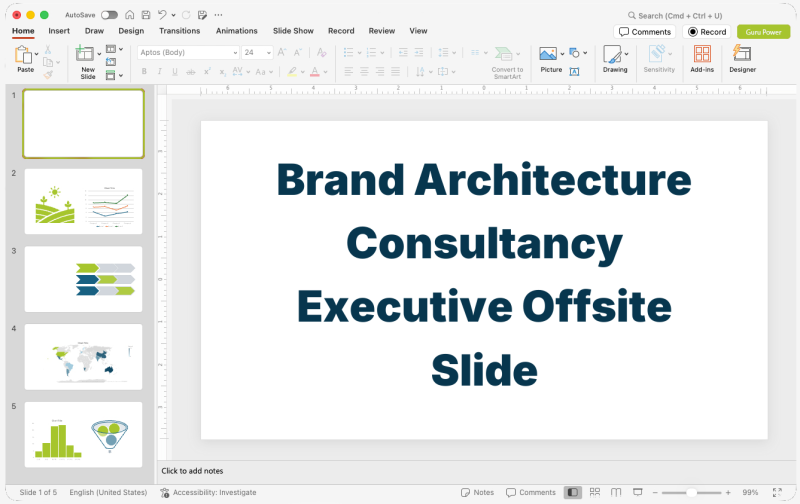 Brand Architecture Consultancy Executive Offsite Slide-Deck