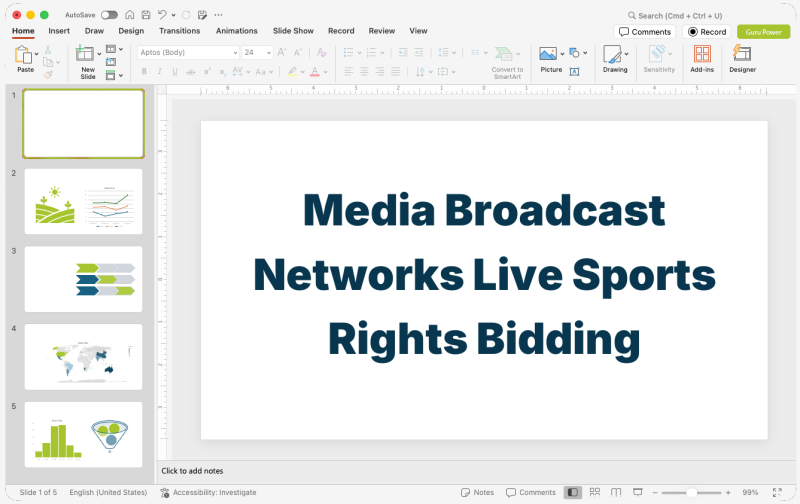 Media Broadcast Networks Live Sports Rights Bidding Pitch-Deck