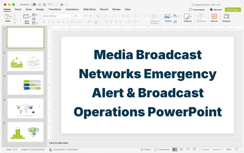 Media Broadcast Networks Emergency Alert & Broadcast Operations PowerPoint