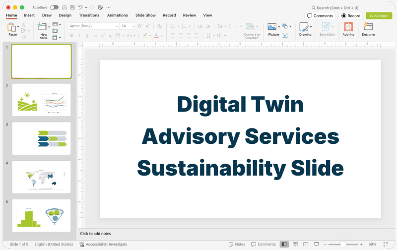 Digital Twin Advisory Services Sustainability Slide-Deck